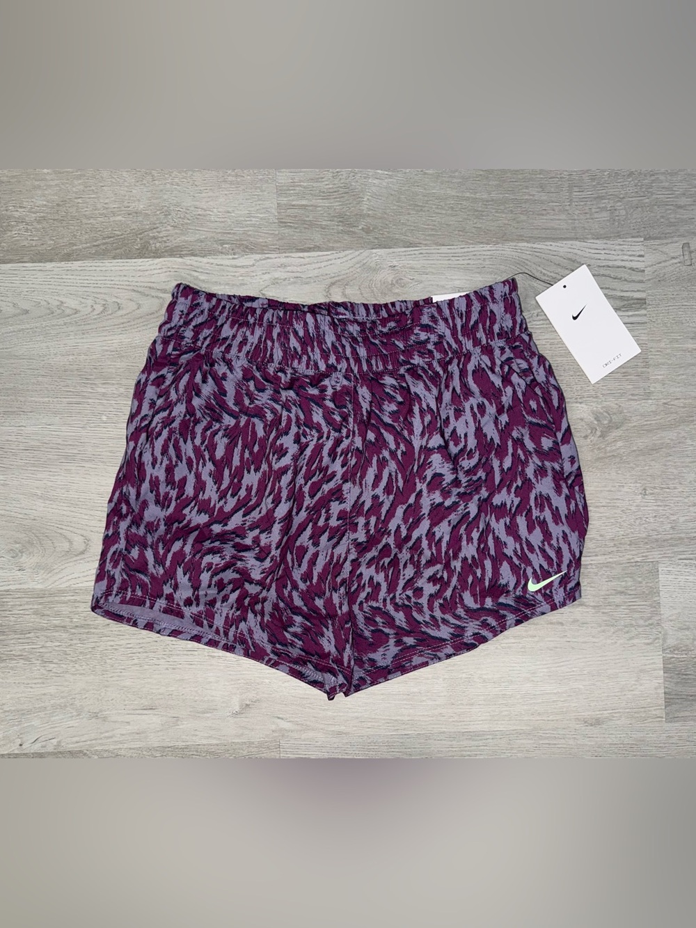Girls Purple Patterned Athletic Shorts
